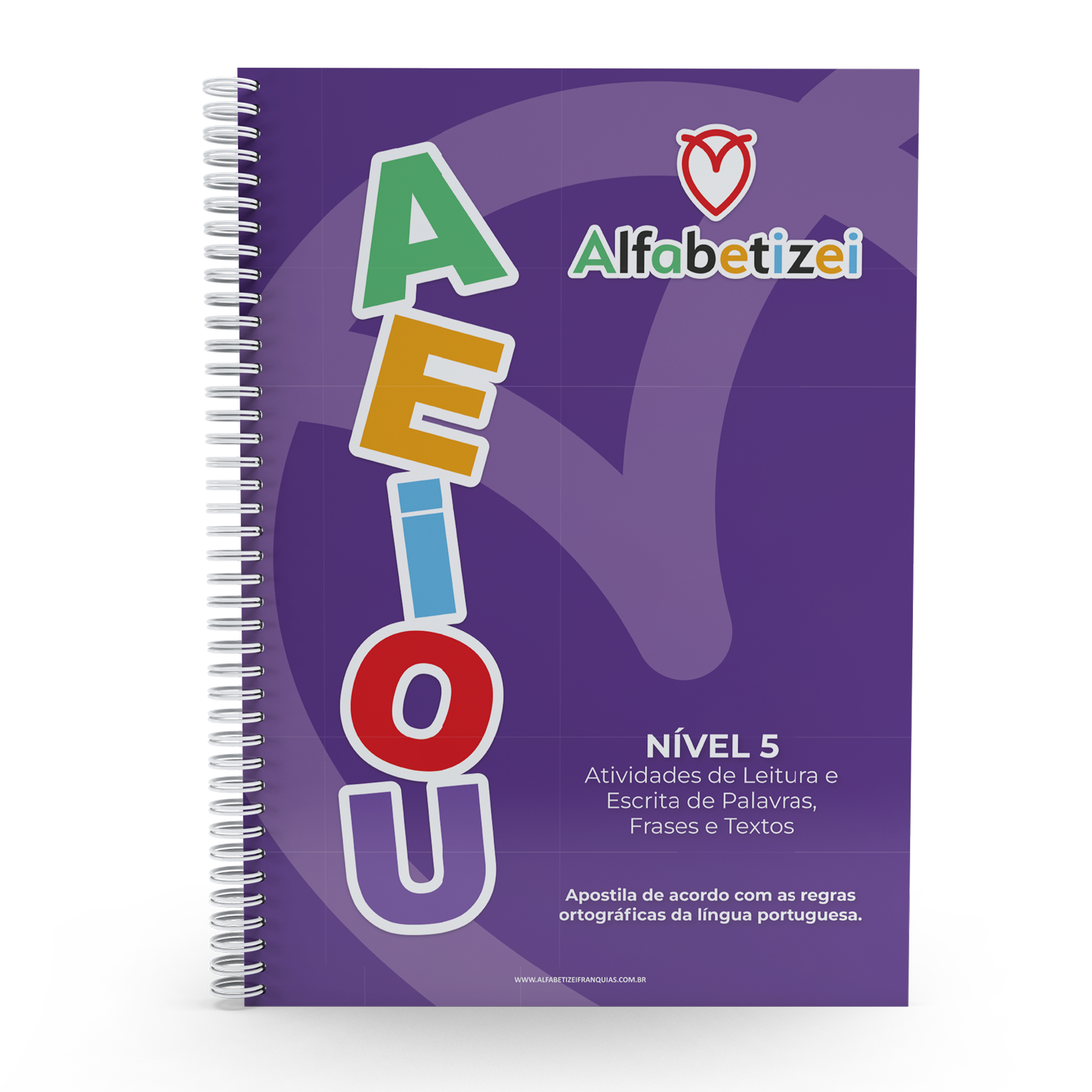 Apostila Alfabetizei nível 5, capa roxo