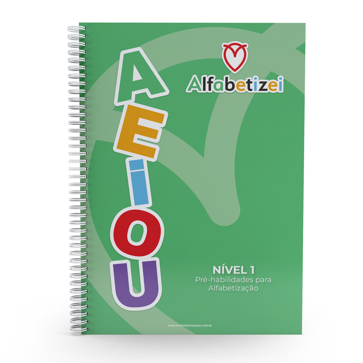 Apostila Alfabetizei nível 1, capa verde
